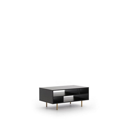 Arte Nubia Coffee Table In Black - Sleek Design Meets Everyday Functionality - W1000mm X H450mm X D600mm - image 1