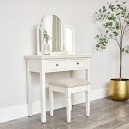 Melody Maison Large Dressing Table, Mirror & Stool Set - Daventry Ivory Range - thumbnail 2