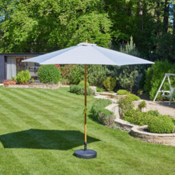 Alfresia Grey 3 Metre Wooden Parasol - thumbnail 1