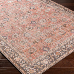 Livabliss Colin-Washable Brown Orange Grey Traditionnal Vintage Boho Living Dining Rug 200 X 275 Cm Easy Care, Non Shedding - thumbnail 6