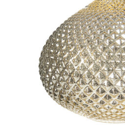 Wyld And Coco Ambient Glam 88Cm Gold Pendant Light With Carved Glass Shade - thumbnail 6