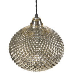 Wyld And Coco Ambient Glam 88Cm Gold Pendant Light With Carved Glass Shade - thumbnail 4