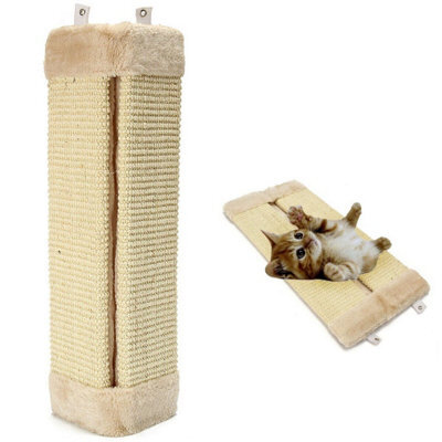 Pet Kitten Corner Sisal Wall Scratcher Cats Hanging Cat Scratching Post Board - image 1
