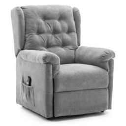 More4Homes Barnsley Fabric Electric Single Motor Riser Rise Recliner Lift Mobility Tilt Armchair (Grey) - thumbnail 2