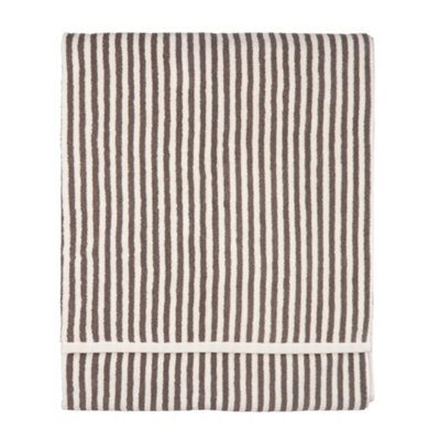 Yard Hebden Striped 100% Cotton Xl Bath Sheet, Chocolate, 100 X 180Cm - image 1
