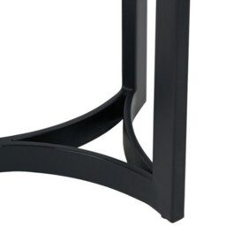 Pacific Lifestyle White Marble Console Table With Curved Black Metal Legs, Real Stone Top 112Cm, Hendrick - thumbnail 9