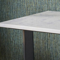 Pacific Lifestyle White Marble Console Table With Curved Black Metal Legs, Real Stone Top 112Cm, Hendrick - thumbnail 4
