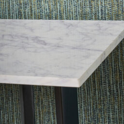 Pacific Lifestyle White Marble Console Table With Curved Black Metal Legs, Real Stone Top 112Cm, Hendrick - thumbnail 3