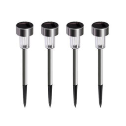 Waterproof Solar Garden Lights, Stainless Steel Led Landscape Pathway Light Solar Powered Yellow