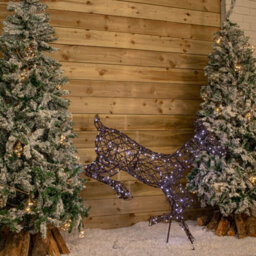 Samuel Alexander 98Cm Light Up Brown Christmas Prancing Doe With 220 White & Warm White Leds - thumbnail 4