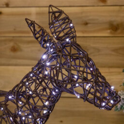 Samuel Alexander 98Cm Light Up Brown Christmas Prancing Doe With 220 White & Warm White Leds - thumbnail 5