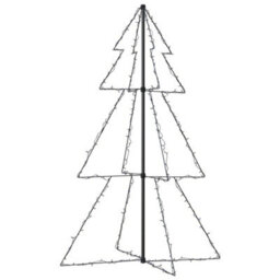 Berkfield Christmas Cone Tree 200 Leds Indoor And Outdoor 98X150 Cm - thumbnail 4