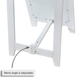 The Furniture Market Cheshire White Painted Full Height Dressing Cheval Mirror - H 1475mm X W 480mm X D 490mm - thumbnail 5