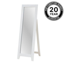 The Furniture Market Cheshire White Painted Full Height Dressing Cheval Mirror - H 1475mm X W 480mm X D 490mm - thumbnail 2