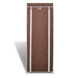 Berkfield Fabric Shoe Cabinet With Cover 162 X 57 X 29 Cm Brown - thumbnail 2