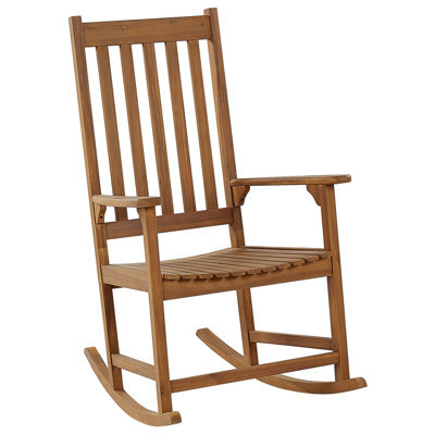 Beliani Rocking Chair Bojano Acacia Wood Brown - image 1