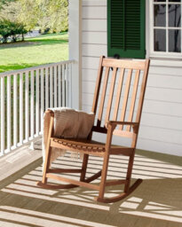 Beliani Rocking Chair Bojano Acacia Wood Brown - thumbnail 2