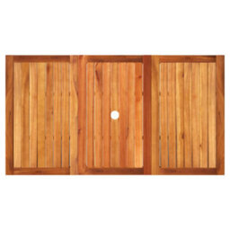 Walplus Garden Table Grey 140X80X75 Cm Poly Rattan Acacia Wood - thumbnail 6