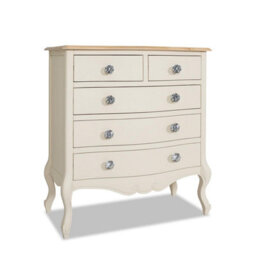 Statement Furniture Juliette Champagne Vintage Chic 2 Over 3 Chest Of Drawers With Crystal Handles - thumbnail 5