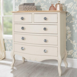 Statement Furniture Juliette Champagne Vintage Chic 2 Over 3 Chest Of Drawers With Crystal Handles - thumbnail 2