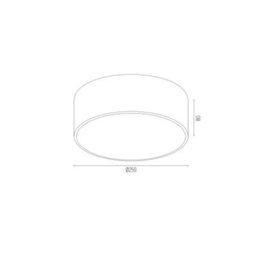 Luminosa Lighting Luminosa Amore 25Cm Flush Ceiling 2 Light Black Structure With Gold Strip - thumbnail 4
