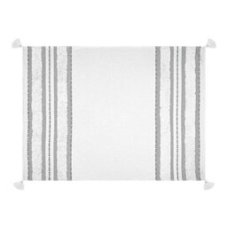 Nevni Soft Cotton Striped Tufted Double Throw For Sofa, Couch, Bed - 150 X 200 Cm, Grey - thumbnail 5