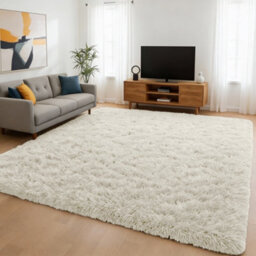 Aspire Homeware Non Slip Cream Shaggy Rug Soft Fluffy Washable, Living Room And Dining Room Rug, (L)230Cm X (W)160Cm - thumbnail 6