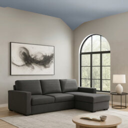 Tokio D Corner Sofa Bed With Storage Modern Reversible Design Comfortable Living Room Furniture Dark Grey