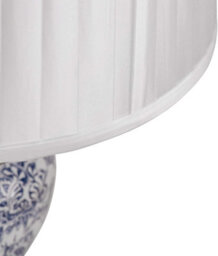 Lighting Supermarket Hepburn Large Ceramic Table Lamp Ivory Pleated Shade Blue Printed Finish 58Cm - thumbnail 5