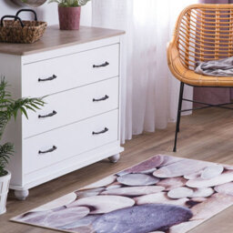 Beliani Area Rug 3D Pebble Pattern Polyester Rectangular 80 X 150 Cm - thumbnail 2