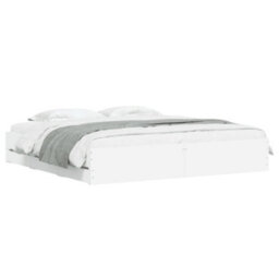 Berkfield Bed Frame With Drawers Without Mattress White 180X200 Cm Super King - thumbnail 3