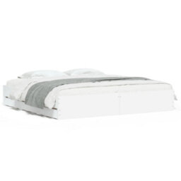 Berkfield Bed Frame With Drawers Without Mattress White 180X200 Cm Super King - thumbnail 2