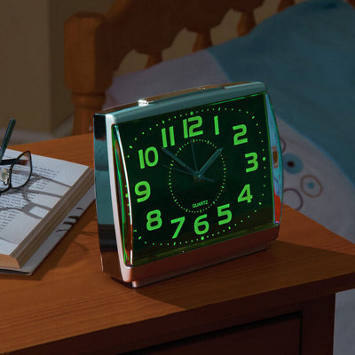Easylife Easy-Read Glow-In-The-Dark Alarm Clock - Large Numerals, Silent Sweep & Night Visibility
