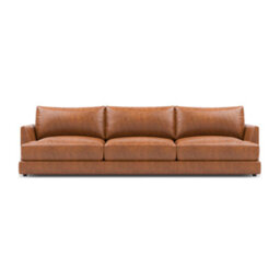 Valencia Serena Leather Three Seats Sectional Sofa Cognac Nappa 11000 Top-Grain Leather Kiln Dried Wood - thumbnail 7