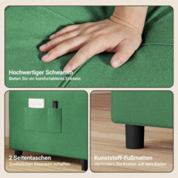Bealife 3-In-1 Convertible Armchair Bed, Adjustable Sofa Bed With Recliner Function, Space-Saving Sleeping Chair For Small Rooms - thumbnail 7