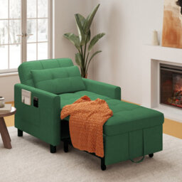 Bealife 3-In-1 Convertible Armchair Bed, Adjustable Sofa Bed With Recliner Function, Space-Saving Sleeping Chair For Small Rooms - thumbnail 2