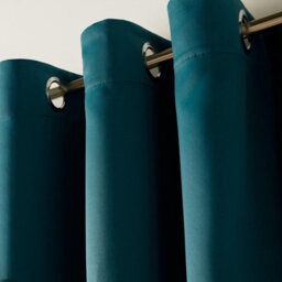 "OHS Eyelet Blackout Curtains Pair Of Thermal Ring Top, Teal - 66 X 90""" - thumbnail 2