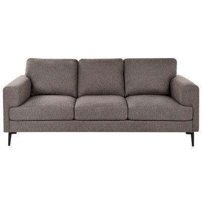 Wyld And Coco Nova Living Brown Fabric Sofa Set - Modular 3-Seater And 2-Seater With Iron Legs, 5 Seats - image 1