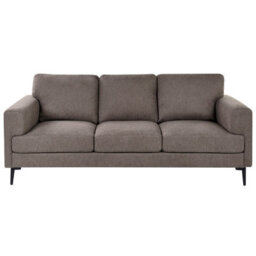 Wyld And Coco Nova Living Brown Fabric Sofa Set - Modular 3-Seater And 2-Seater With Iron Legs, 5 Seats - thumbnail 1
