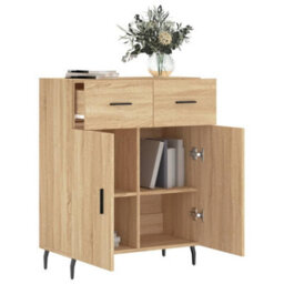 Berkfield Sideboard Sonoma Oak 69.5X34X90 Cm Engineered Wood - thumbnail 4