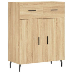 Berkfield Sideboard Sonoma Oak 69.5X34X90 Cm Engineered Wood - thumbnail 2