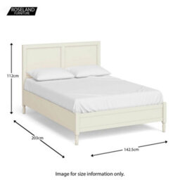 Mulsanne Cream 4Ft6 Double Bed Frame - By Roseland Furniture - thumbnail 9