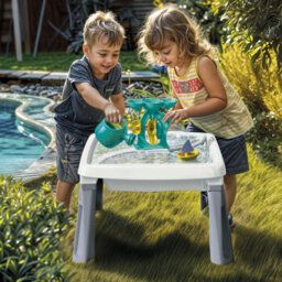 Dolu 3-In-1 Sand Water And Creativity Table - White - thumbnail 6