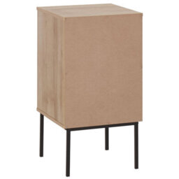 Beliani Bedside Table 40 X 40 Cm - Natural Rattan With Powder-Coated Metal Legs - thumbnail 6