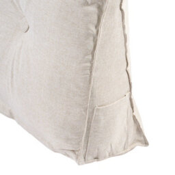 Living And Home Beige Cotton Linen Triangular Tatami Headboard Cushion/pillow, 180Cm W X 20Cm D X 50Cm H - thumbnail 8