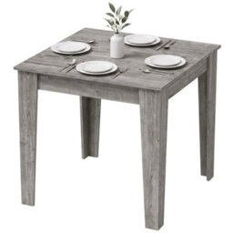 Dining Table For 4, 80L X 80W X 75Hcm, Grey Wood Effect - thumbnail 3