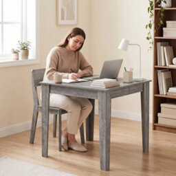 Dining Table For 4, 80L X 80W X 75Hcm, Grey Wood Effect - thumbnail 6