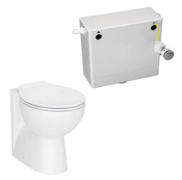Veebath Linx Ceramic Back To Wall Toilet - 600 X 300mm Gloss White - thumbnail 3
