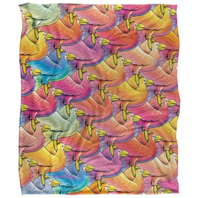Royce Mcclure Flocking Birds Silky Supersoft Blanket Multicoloured (152Cm X 127Cm) - image 1