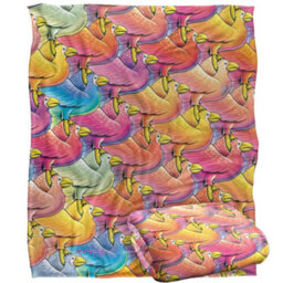 Royce Mcclure Flocking Birds Silky Supersoft Blanket Multicoloured (152Cm X 127Cm) - thumbnail 2